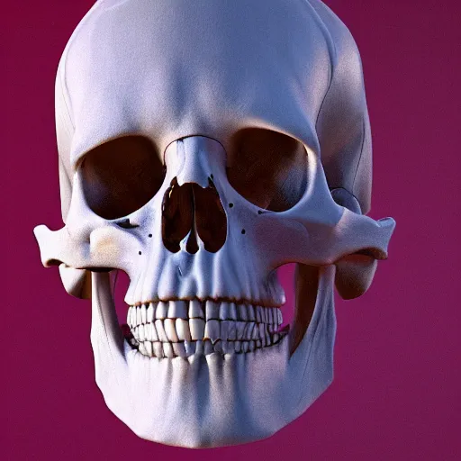 Image similar to human head skeleton mix by animal head skeleton,hyper realistic,cinematic composition,cinematic lighting,highly detailed,8k render