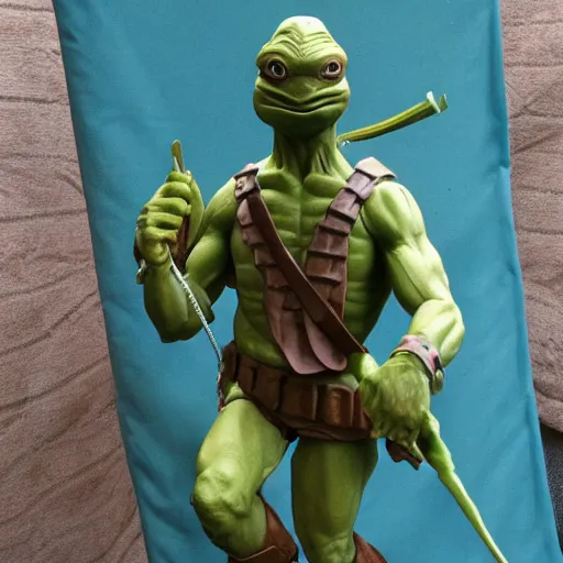 Image similar to donatello from the teenage mutant ninja turtles sculpted by donatello the renaissance artist