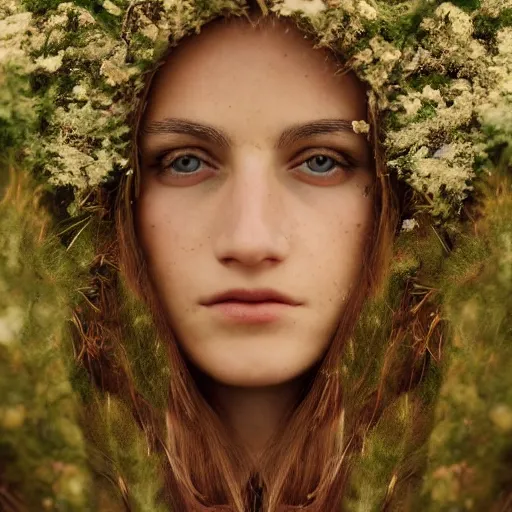 Image similar to photo portrait of a beautiful pagan scandanavian female, depth of field, zeiss lens, detailed, symmetrical, centered, by edward robert hughes, connor hibbs, annie leibovitz and steve mccurry, david lazar, jimmy nelsson, breathtaking, 8 k resolution, extremely detailed, beautiful, establishing shot, artistic, hyperrealistic, beautiful face, octane render