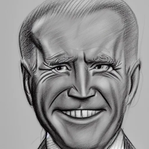 Image similar to milt kahl pencil sketch of joe biden