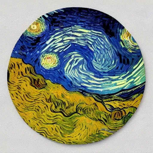 Image similar to the flat earth painted by van gogh