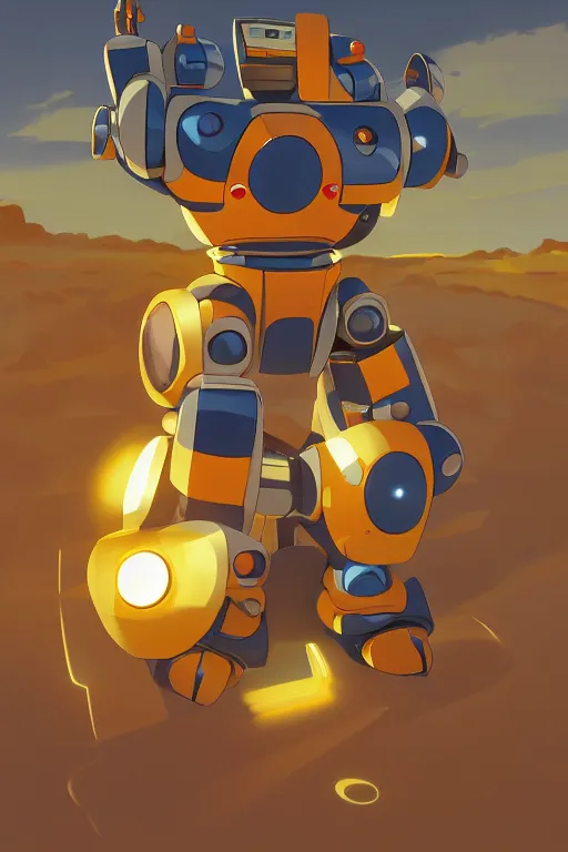 Image similar to metabots medabots medarotto medarot robot minimalist comics, behance hd by jesper ejsing, by rhads, makoto shinkai and lois van baarle, ilya kuvshinov, rossdraws global illumination ray tracing hdr radiating a glowing aura