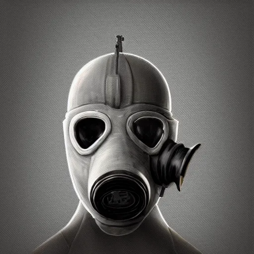 Image similar to concept art of gas mask for a secret society by jama jurabaev, brush hard, artstation, cgsociety, high quality, brush stroke