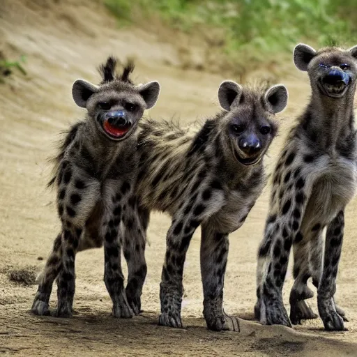 Prompt: teenage mutant ninja hyenas