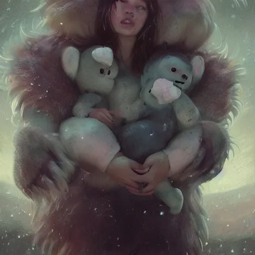 Image similar to The snuggliest snuggles in the world, huggy wuggy from poppy playtime video game, fullbody, ultra high detailed, glowing lights, oil painting, Greg Rutkowski, Charlie Bowater, Beeple, unreal 5, DAZ, hyperrealistic, octane render, RPG portrait, dynamic lighting, fantasy art, beautiful face