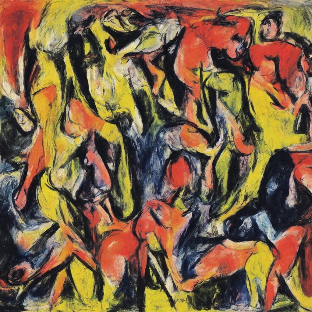 Image similar to over lapping women by Willem de Kooning