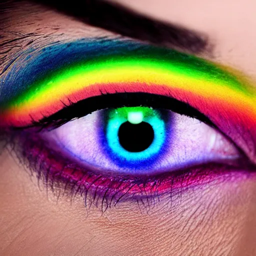 Image similar to rainbow cosmic eyes