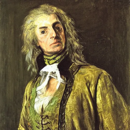 Prompt: rumpelstiltskin as an 1 8 th century nobleman, painted by john everett millais