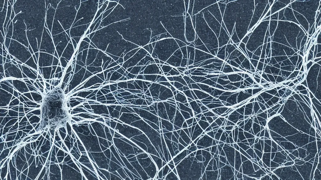 Image similar to microscopic view of a neuron taken with scanning tunneling electron microscope