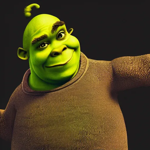 Image similar to x - ray photo of shrek