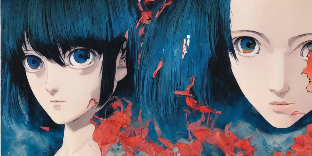 Prompt: perfect blue oil painting art by james jean and katsuhiro otomo and erik jones, inspired by akira anime, smooth face feature, intricate oil painting, high detail illustration, sharp high detail, manga and anime 1 9 9 9