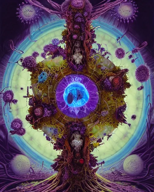 Image similar to the platonic ideal of flowers, rotting, insects and praying of cletus kasady carnage thanos nazgul doctor manhattan chtulu mandelbulb howl's moving castle mandala davinci heavy rain the witcher, d & d, fantasy, ego death, decay, dmt, psilocybin, art by artgerm and greg rutkowski and alphonse mucha