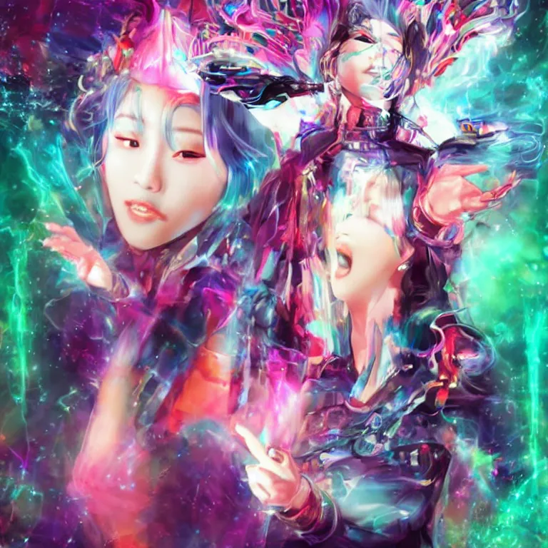 Image similar to futuristic kpop idol deity