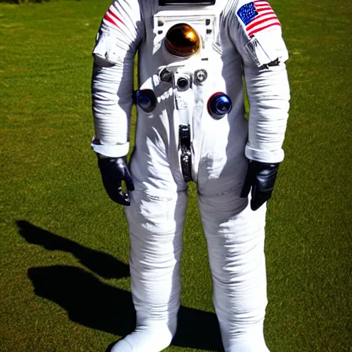 Image similar to a bauhaus style astronaut suit