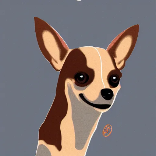 Image similar to giant chihuahua, digital art