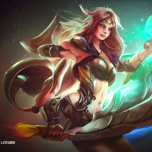 Image similar to Cara Delavigne as a League of Legends champion, trending on Art Station