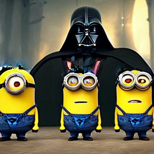 Image similar to minions in a star wars movie