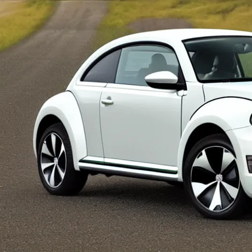 Image similar to volkswagen beetle 2 0 2 4 new model, green, professional photo