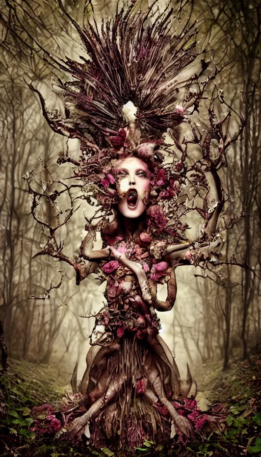 Image similar to rage, by kirsty mitchell