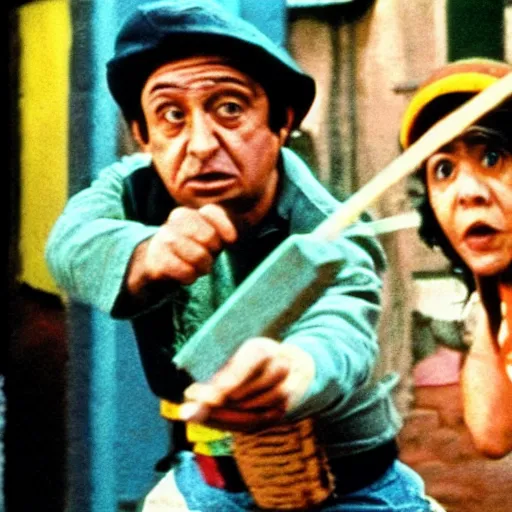 Image similar to el chavo del ocho, a still of an action movie