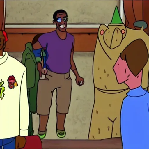 Prompt: Carl Johnson guest stars on Scooby Doo episode