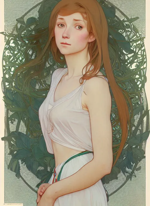 Prompt: pretty young man with shoulder length blond hair, half body shot, path traced, highly detailed, high quality, digital painting, by studio ghibli and alphonse mucha, leesha hannigan, hidari, disney, jules bastien - lepage, art nouveau, martine johanna, android jones, andreas rocha, conrad roset