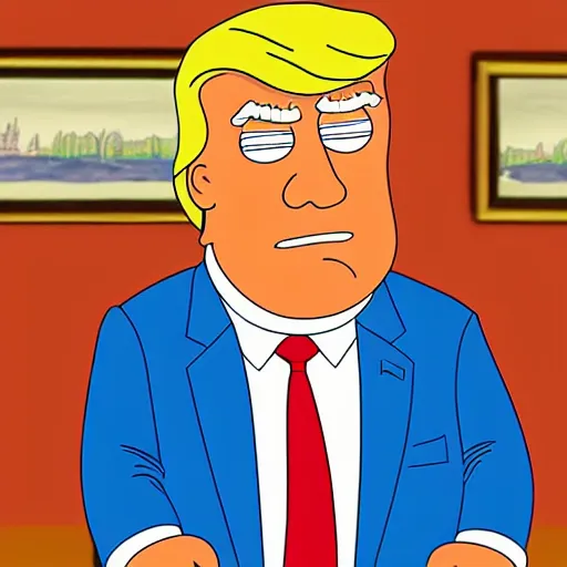 Prompt: donald trump as family guy