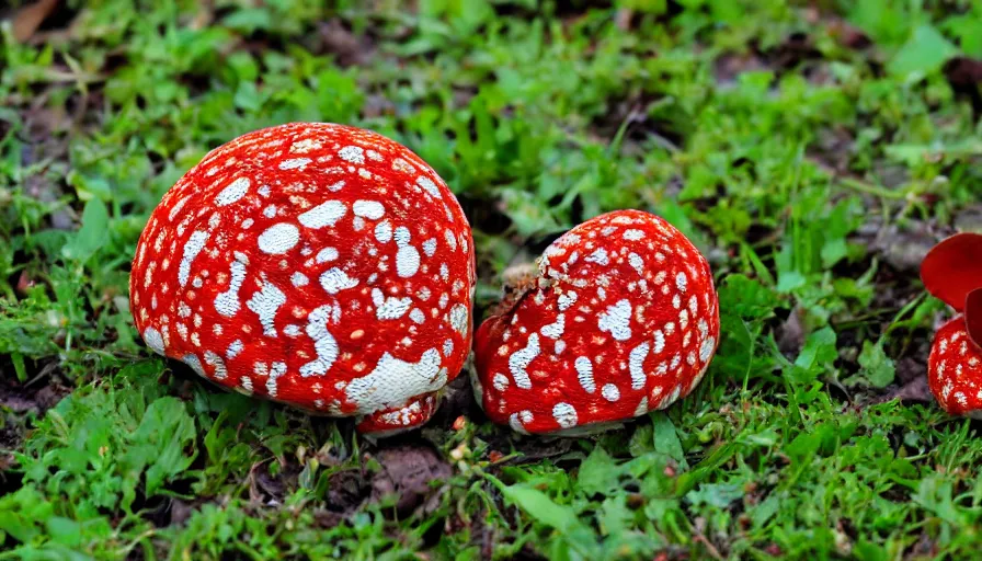 Image similar to sacred fruit, aminita muscaria, psilocybe cubescens, 8 k