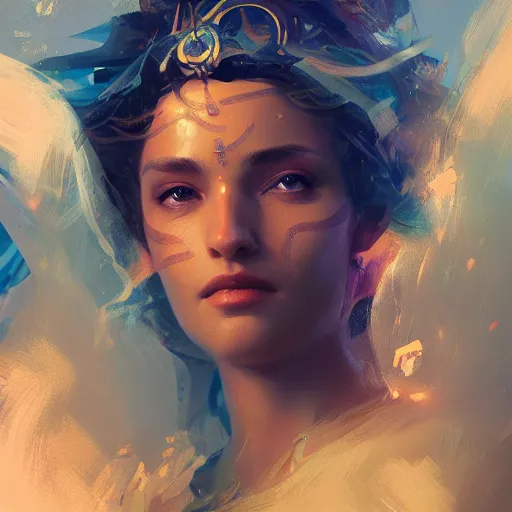 Prompt: Queen of Atlantis, gorgeous portrait, intricate, elegant, volumetric lighting, scenery, digital painting, highly detailed, artstation, sharp focus, illustration, concept art, ruan jia, steve mccurry