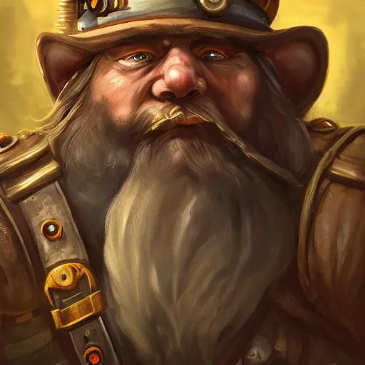 Image similar to a detailed portrait painting of the dwarf bardin goreksson from vermintide 2 video game steampunk engineer, artstation, 8 k, fantasy