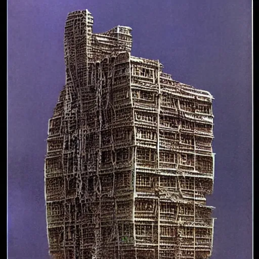 Prompt: Hausmann building but made of latex, by Bruce Pennington