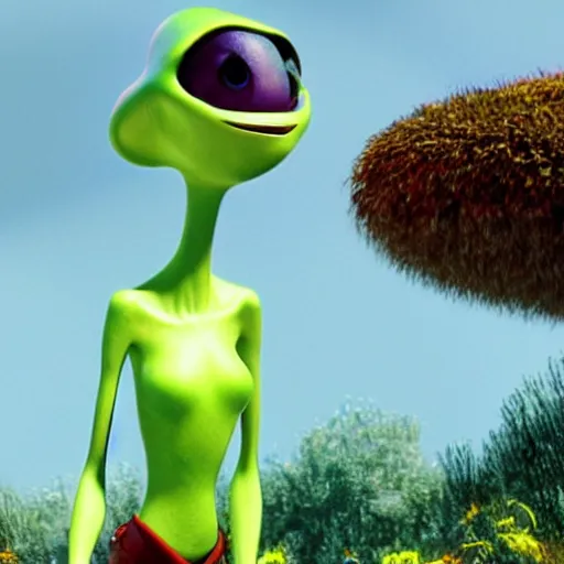 Prompt: pixar alien beautiful