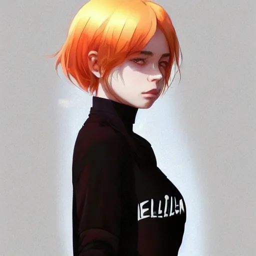 Image similar to a beautiful billie eilish christina hendricks alluring instagram model in crop top, by guweiz and wlop and ilya kuvshinov and artgerm and makoto shinkai and studio ghibli, symmetrical eyes, aesthetic, gorgeous, stunning, alluring, attractive, artstation, deviantart, pinterest, digital art