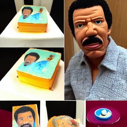 Image similar to lionel richie sculpture birthday cake at a care home