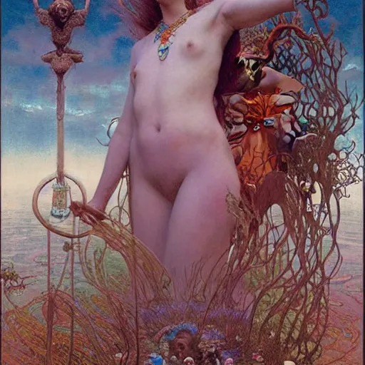 Prompt: queen of neptune by zdzisław beksinski, alexander mcqueen, gaston bussiere and alphonse mucha. highly detailed, hyper - real, beautiful