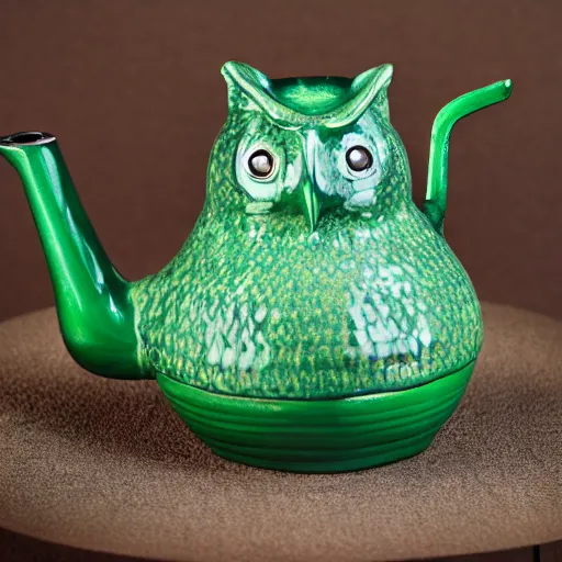 Green Teapot with Attitude – Bad Wolf Pottery