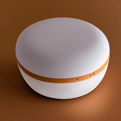 Image similar to a round donut shaped Bluetooth speaker design, soft light studio photography, archviz, minimal clean, detailed