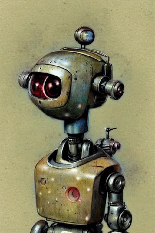 Prompt: (((((1950s robot pet . muted colors.))))) by Jean-Baptiste Monge !!!!!!!!!!!!!!!!!!!!!!!!!!!