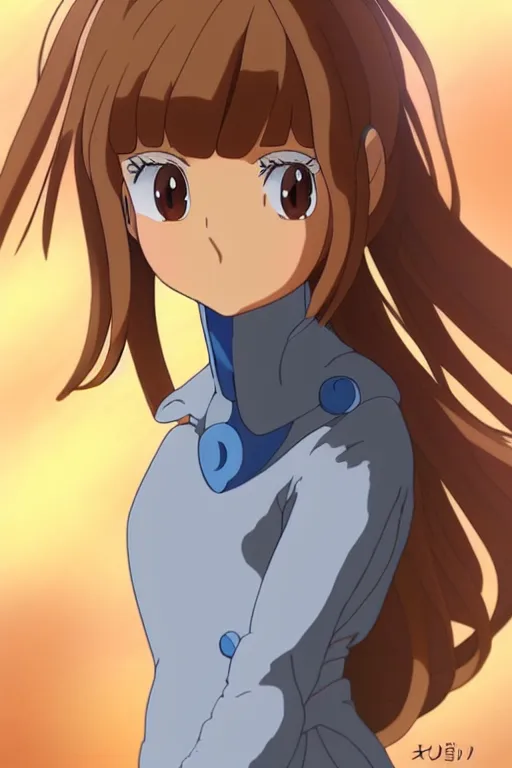 Prompt: anime art full body portrait character nausicaa concept art, anime key visual of elegant young female, brown hair and large eyes, finely detailed perfect face delicate features directed gaze, sunset in a valley, trending on pixiv fanbox, studio ghibli, extremely high quality artwork by kushart krenz cute sparkling eyes