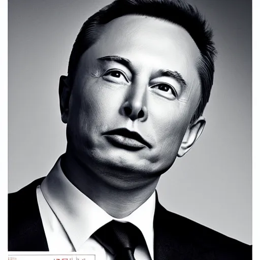 Image similar to half elon musk, half vladimir putin. photograph, high contrast, realistic