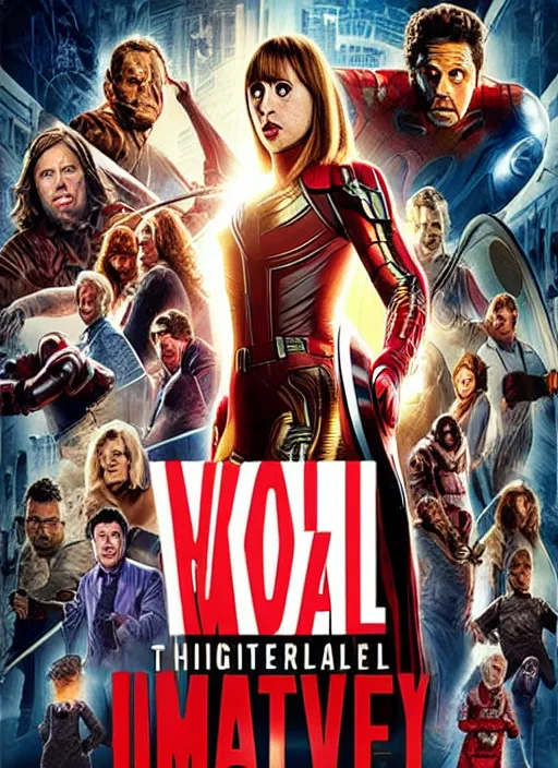 Image similar to shelley duvall in the marvel cinematic universe, official poster artwork, movie poster, highly detailed