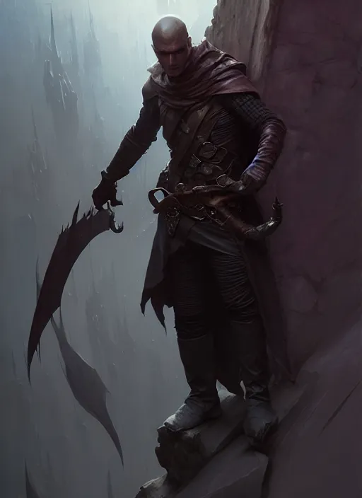 Image similar to fantasy male rogue, dim light, front game card, marvel comics, dark, intricate, highly detailed, smooth, artstation, digital illustration by ruan jia and mandy jurgens and artgerm and wayne barlowe and greg rutkowski and zdislav beksinski