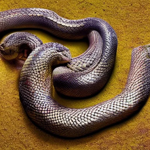 Image similar to human snake hybrid, bold natural colors, national geographic photography, masterpiece, full shot