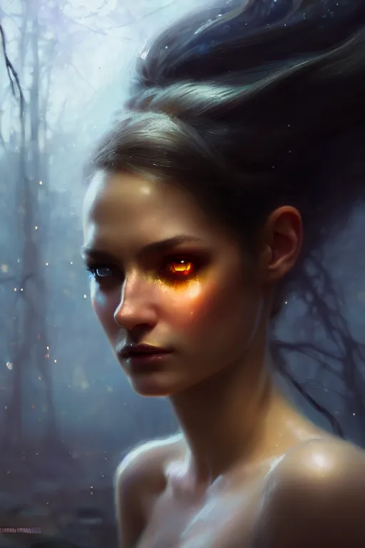 Image similar to cinematic shot of an epic portrait of a fairy dressed in military clothes, shiny skin, beautiful eyes, beautiful, small details, night setting, realistic poster with volumetric light from craig mallism, artgerm, jeremy lipkin and michael garmash, unreal engine, radiant light, detailed and complex environment, digital art, trends at art station, a masterpiece