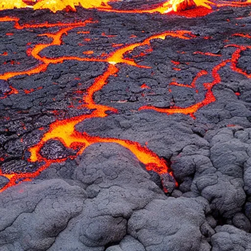 Prompt: a sea of lava in Australia