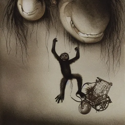 Image similar to super monkey ball, illustrated by Stephen Gammell