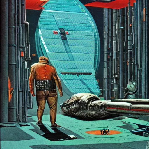 Image similar to gnoll, vintage sci - fi art, by ed emschwiller