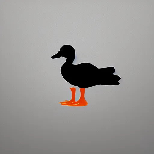 Prompt: a duck logo is shown on a white background, a minimalist painting by jacob duck, behance contest winner, international typographic style, behance hd, logo, flickr