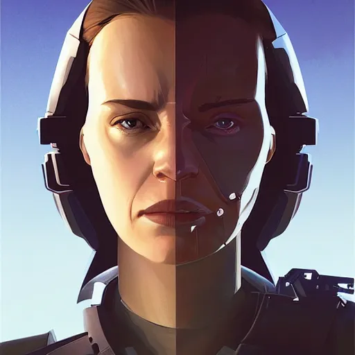 Image similar to face icon stylized minimalist terminator dark fate, loftis, cory behance hd by jesper ejsing, by rhads, makoto shinkai and lois van baarle, ilya kuvshinov, rossdraws global illumination