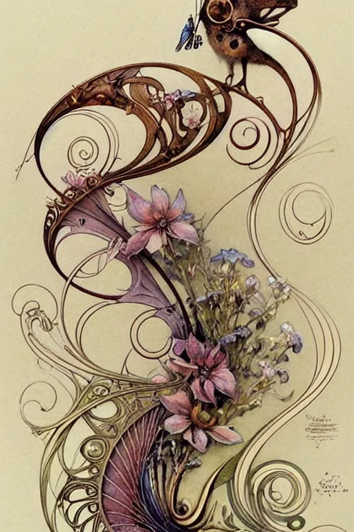 Image similar to ( ( ( ( ( handbook of art nouveau decorative motifs design ideas. muted colors. ) ) ) ) ) by jean - baptiste monge!!!!!!!!!!!!!!!!!!!!!!!!!!!!!!